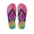 Psychedelic Formed Print Flip Flops