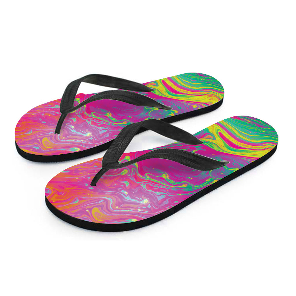 Psychedelic Formed Print Flip Flops