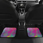 Psychedelic Formed Print Front and Back Car Floor Mats
