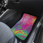 Psychedelic Formed Print Front and Back Car Floor Mats