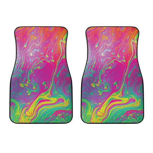 Psychedelic Formed Print Front Car Floor Mats