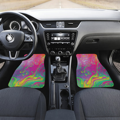 Psychedelic Formed Print Front Car Floor Mats