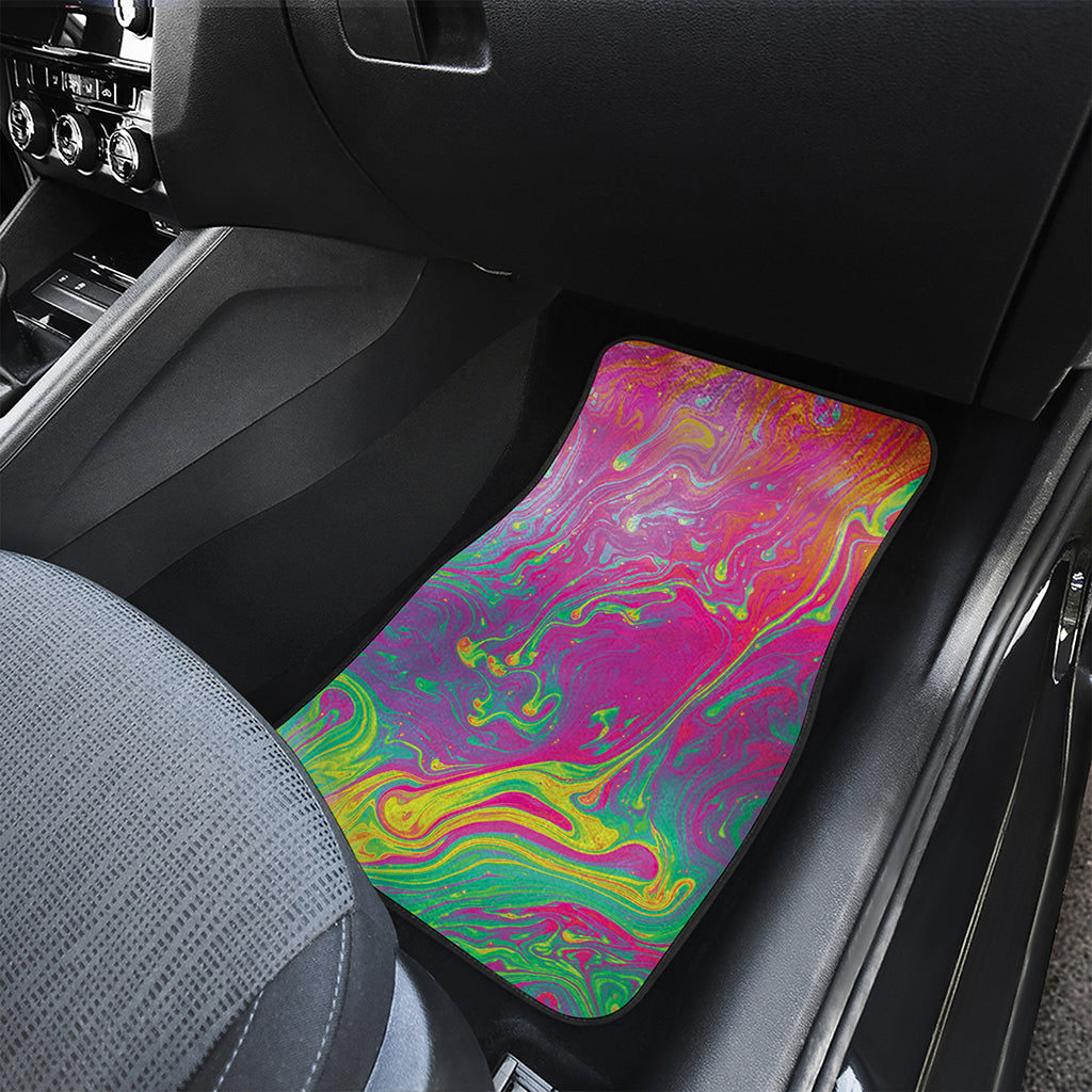 Psychedelic Formed Print Front Car Floor Mats