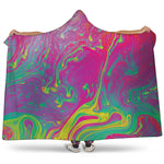 Psychedelic Formed Print Hooded Blanket
