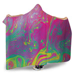 Psychedelic Formed Print Hooded Blanket