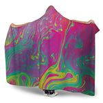 Psychedelic Formed Print Hooded Blanket