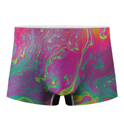 Psychedelic Formed Print Men's Boxer Briefs