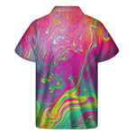 Psychedelic Formed Print Men's Short Sleeve Shirt