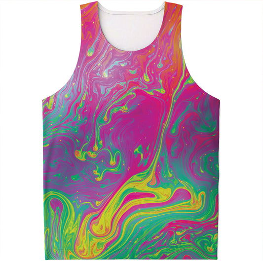 Psychedelic Formed Print Men's Tank Top