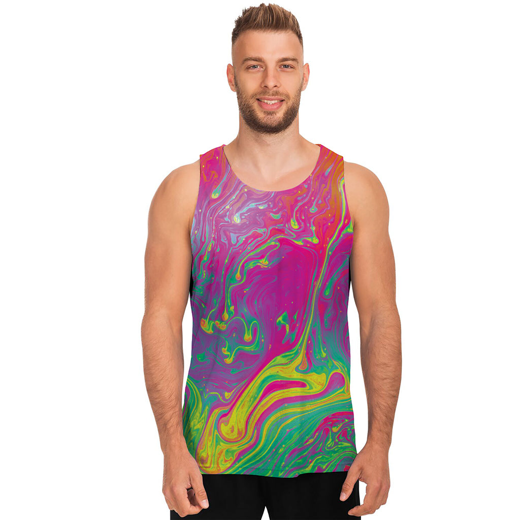 Psychedelic Formed Print Men's Tank Top
