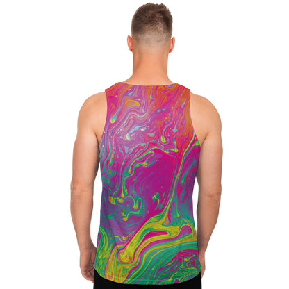 Psychedelic Formed Print Men's Tank Top