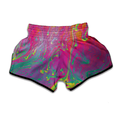 Psychedelic Formed Print Muay Thai Boxing Shorts