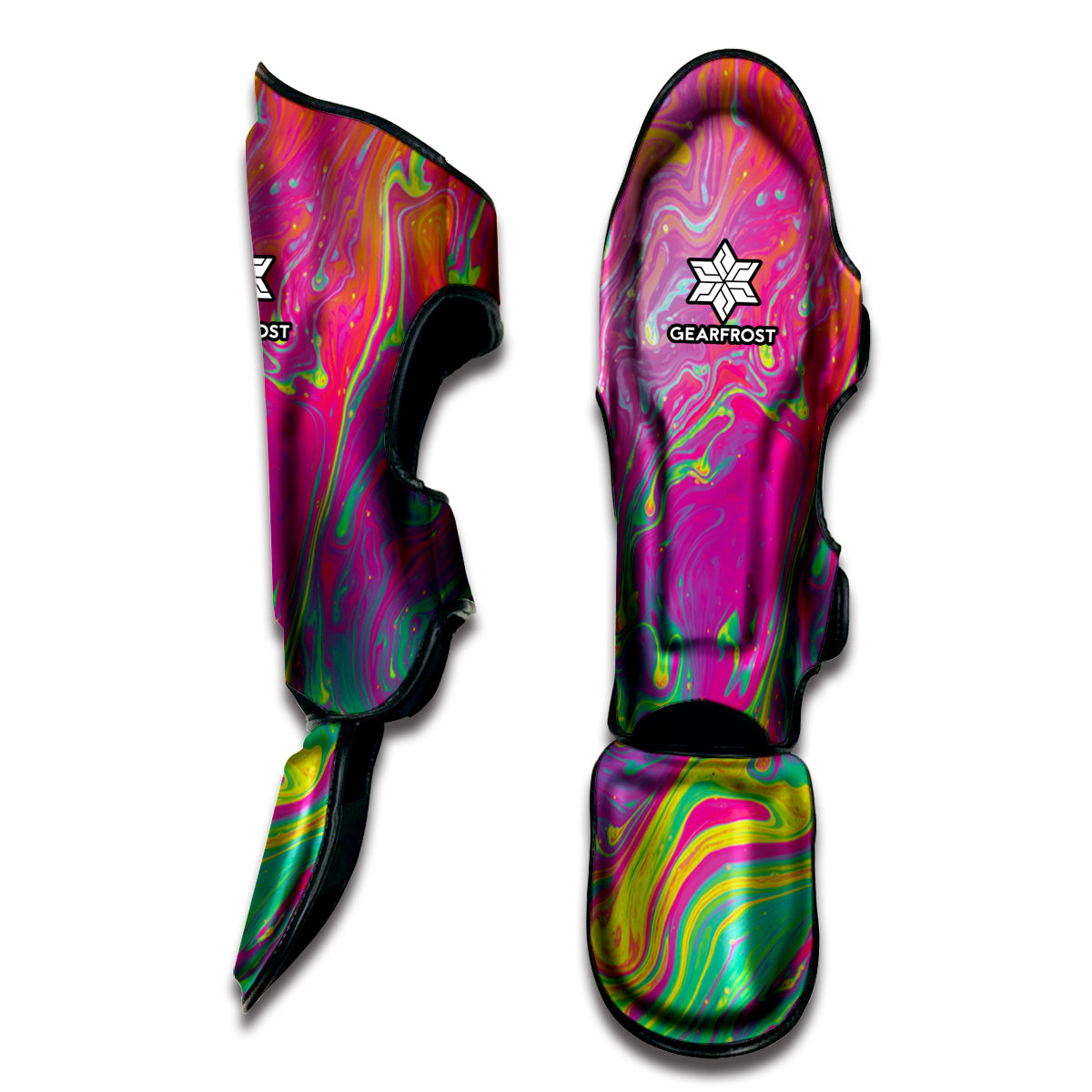 Psychedelic Formed Print Muay Thai Shin Guard