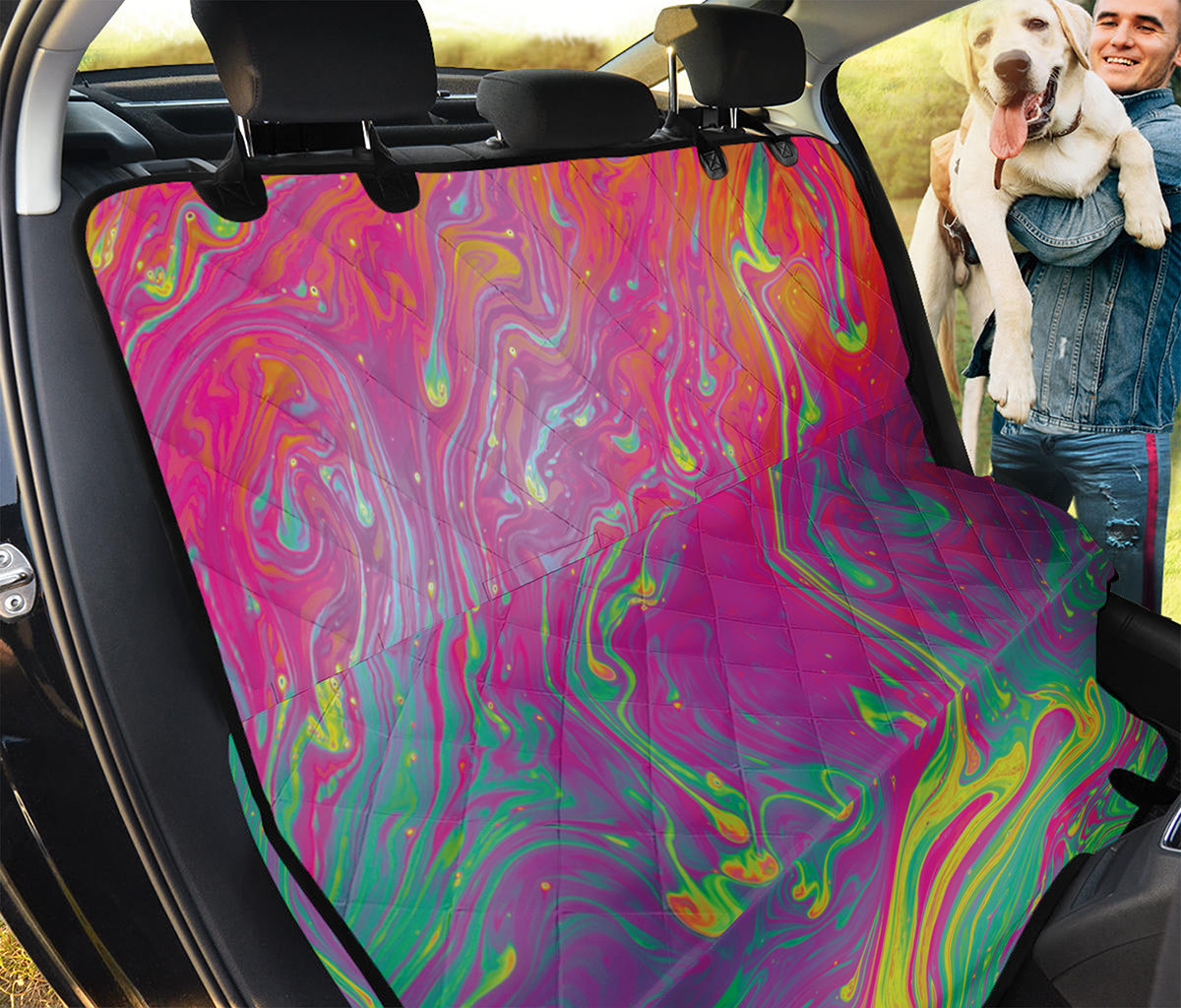 Psychedelic Formed Print Pet Car Back Seat Cover