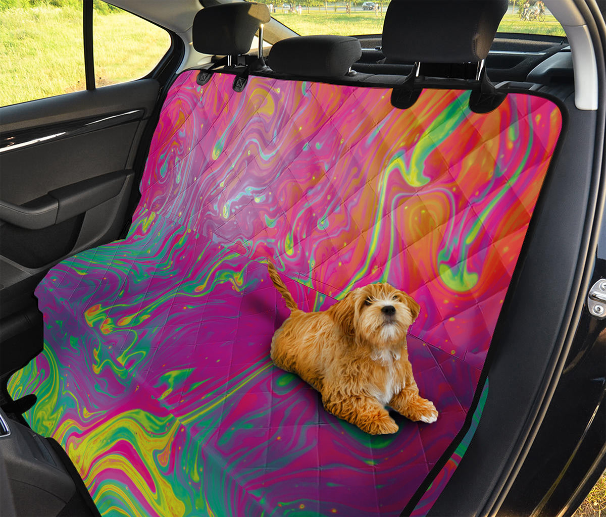 Psychedelic Formed Print Pet Car Back Seat Cover
