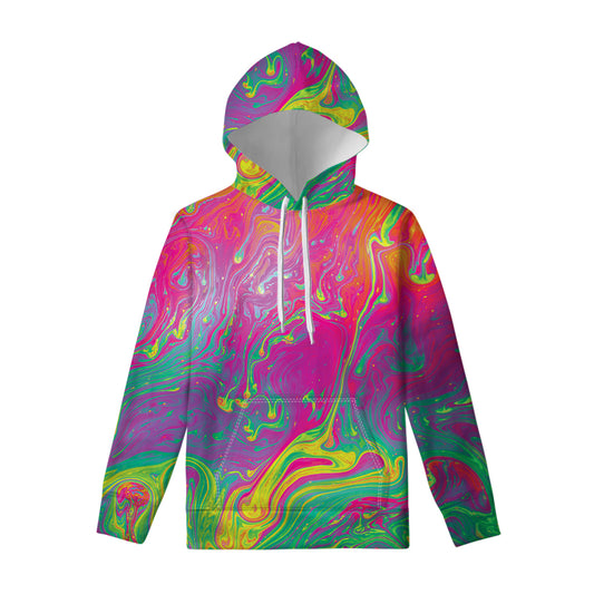 Psychedelic Formed Print Pullover Hoodie