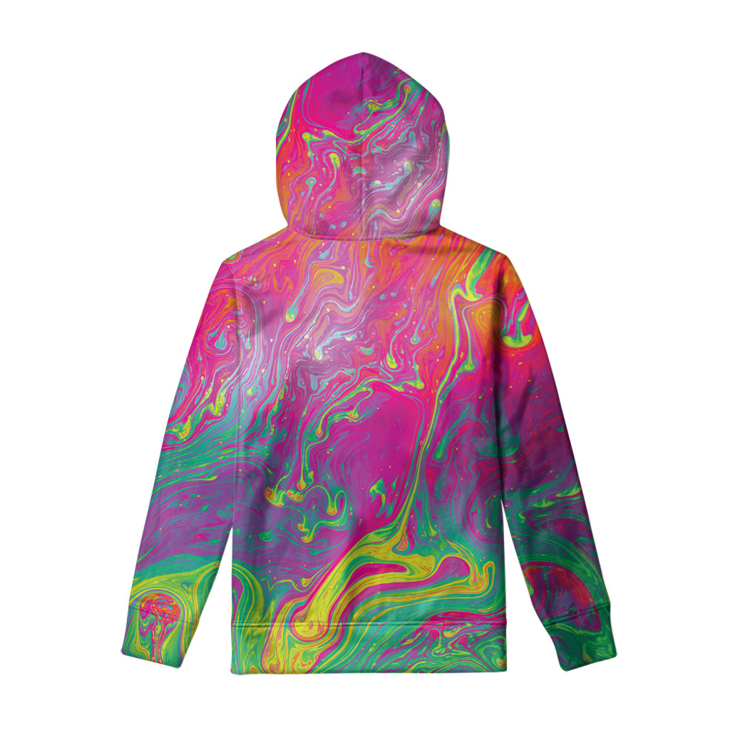 Psychedelic Formed Print Pullover Hoodie
