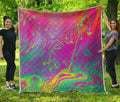 Psychedelic Formed Print Quilt