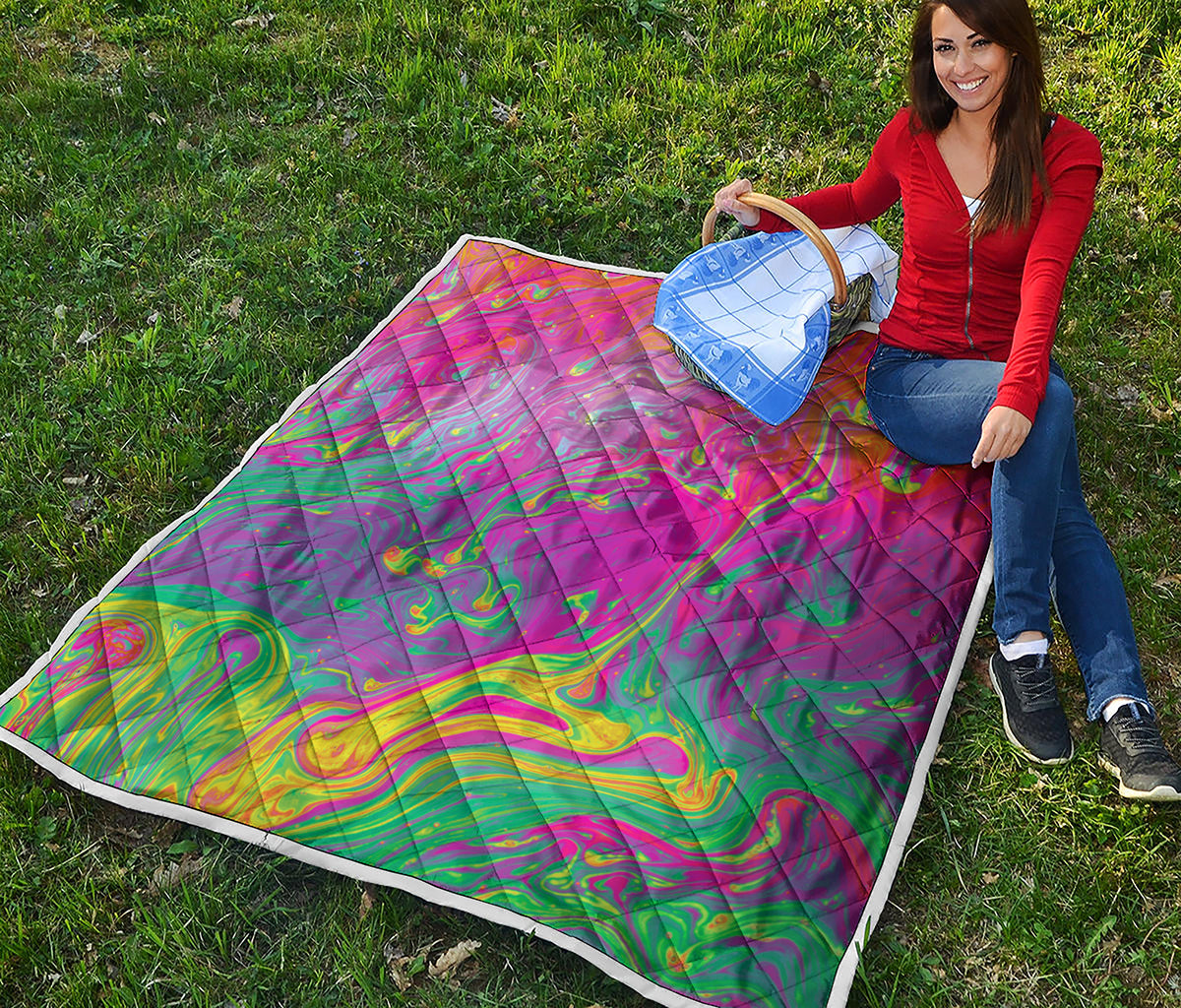 Psychedelic Formed Print Quilt