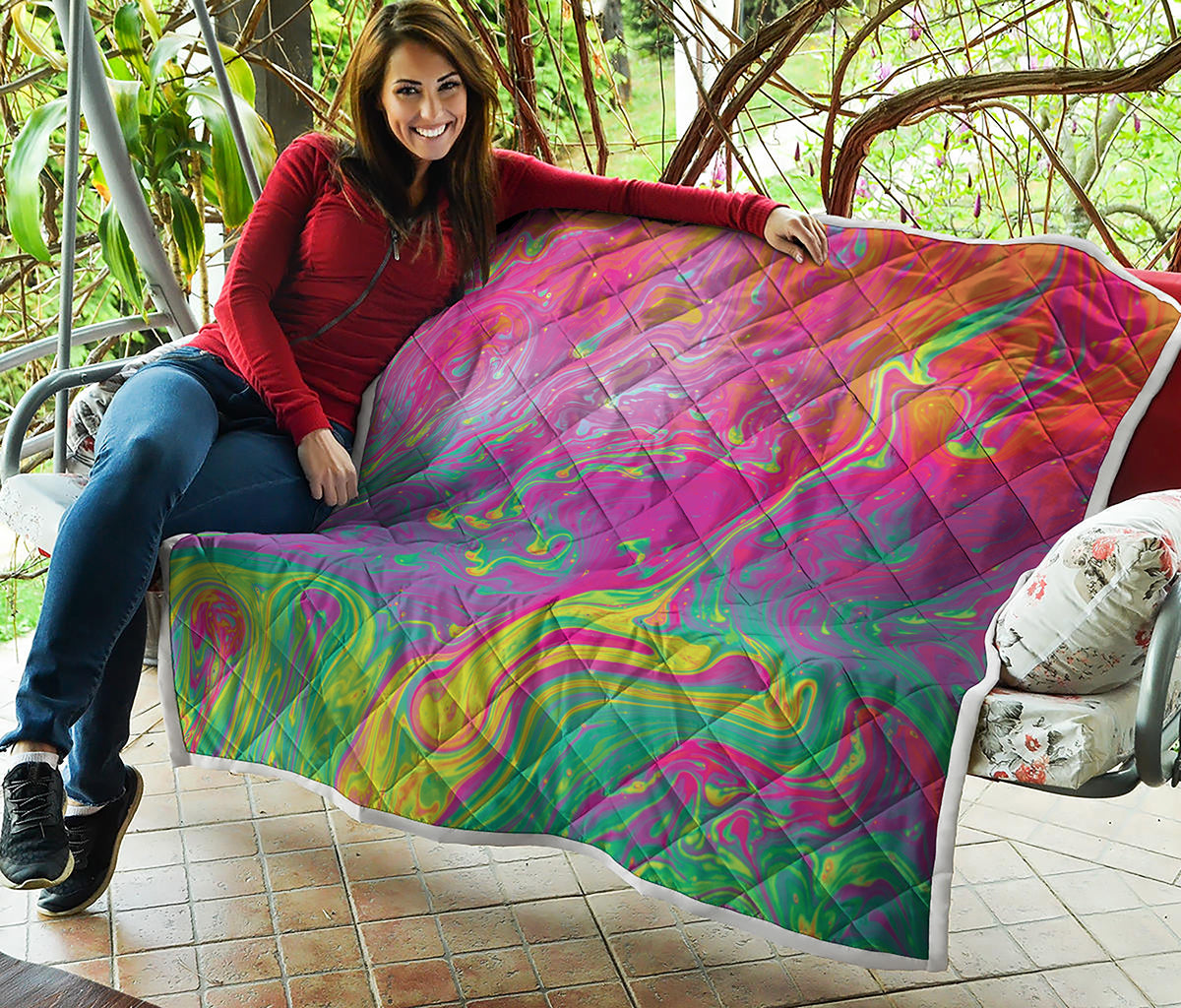 Psychedelic Formed Print Quilt