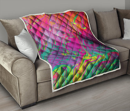 Psychedelic Formed Print Quilt