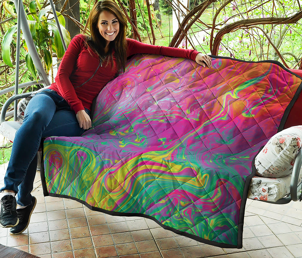 Psychedelic Formed Print Quilt