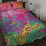 Psychedelic Formed Print Quilt Bed Set