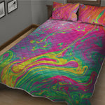 Psychedelic Formed Print Quilt Bed Set