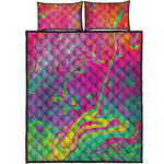 Psychedelic Formed Print Quilt Bed Set