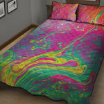 Psychedelic Formed Print Quilt Bed Set