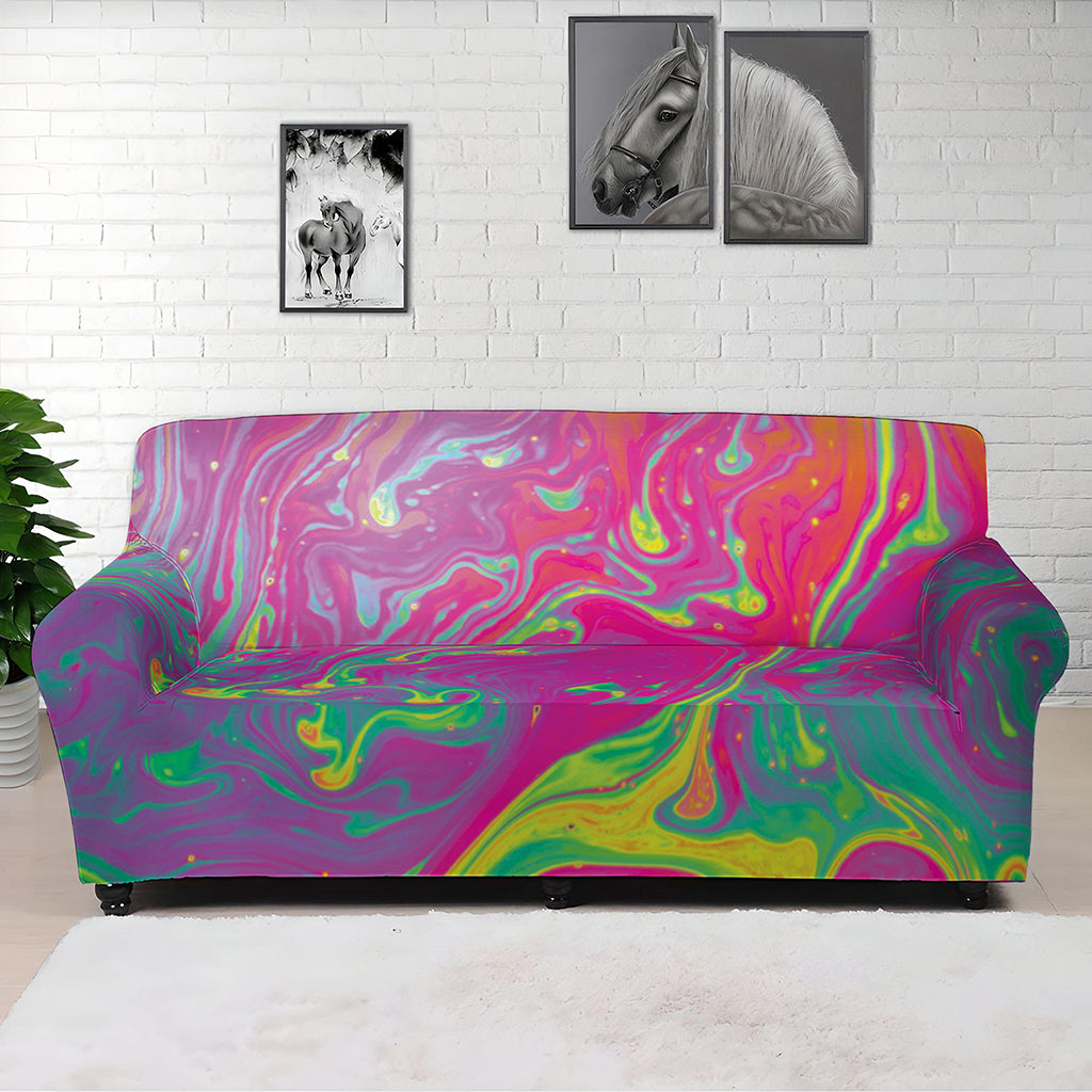 Psychedelic Formed Print Sofa Cover