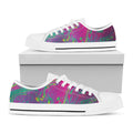 Psychedelic Formed Print White Low Top Sneakers