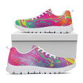 Psychedelic Formed Print White Running Shoes