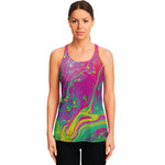 Psychedelic Formed Print Women's Racerback Tank Top