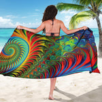 Psychedelic Fractal Print Beach Sarong Wrap
