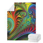 Psychedelic Fractal Print Blanket