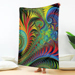 Psychedelic Fractal Print Blanket