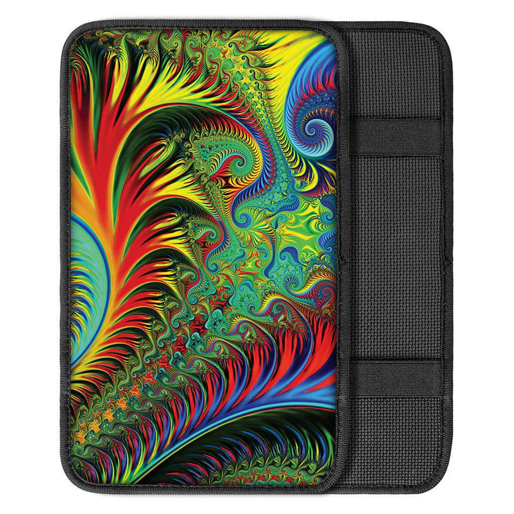 Psychedelic Fractal Print Car Center Console Cover