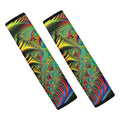 Psychedelic Fractal Print Car Seat Belt Covers