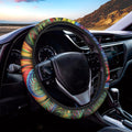 Psychedelic Fractal Print Car Steering Wheel Cover