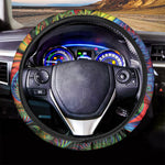 Psychedelic Fractal Print Car Steering Wheel Cover