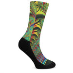 Psychedelic Fractal Print Crew Socks