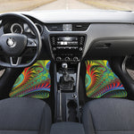 Psychedelic Fractal Print Front and Back Car Floor Mats