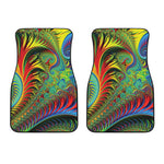 Psychedelic Fractal Print Front Car Floor Mats