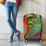 Psychedelic Fractal Print Luggage Cover