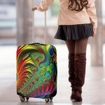Psychedelic Fractal Print Luggage Cover