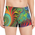 Psychedelic Fractal Print Men's Boxer Briefs