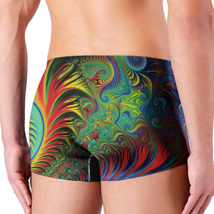 Psychedelic Fractal Print Men's Boxer Briefs