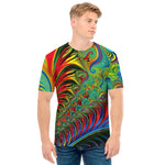 Psychedelic Fractal Print Men's T-Shirt