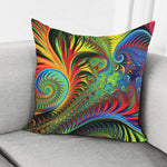 Psychedelic Fractal Print Pillow Cover
